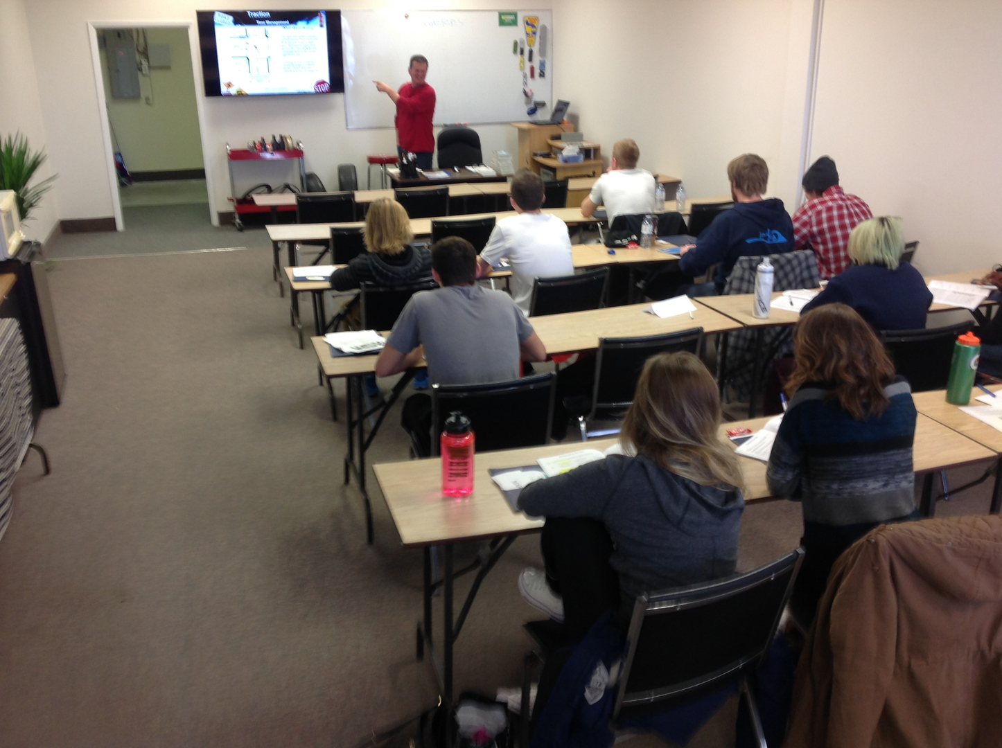 Excel Driving School classroom instruction session